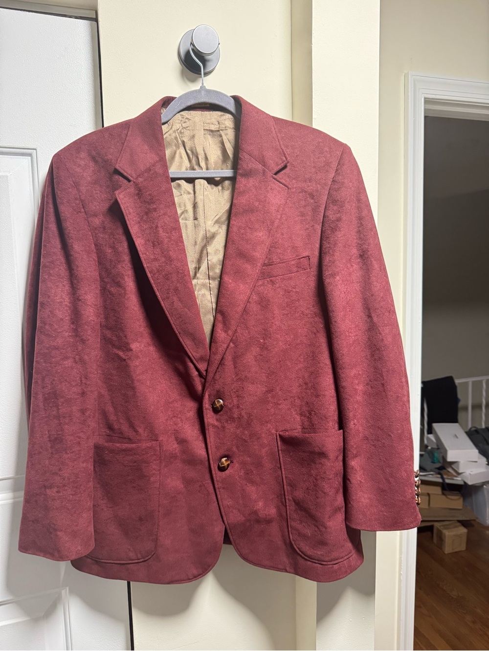 Blair Men's Wine-Red Sport Coat - Two-Button Blazer